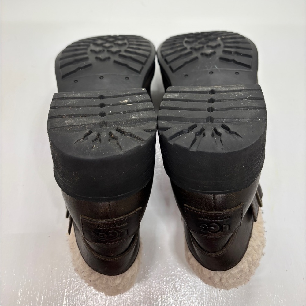 UGG women’s waterproof leather ankle boots with shearling lining women’s size 9 - Picture 9 of 14